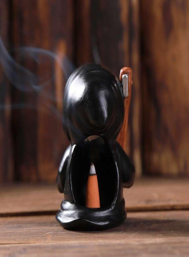 Pujipu Grim Reaper Incense Holder for Sticks, Halloween Incense Cone Burner Ornaments, Cute Incense Holder, Resin Incense Stick Burner, Ideal for use in Meditation, Incense Smokers and Decoration - Image 4